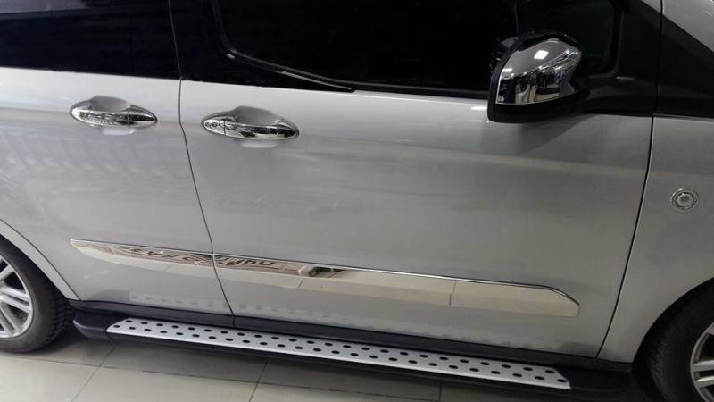 Купить Боковые пороги DotLine (2 шт., алюминий) для Ford Courier 2014-2023 гг