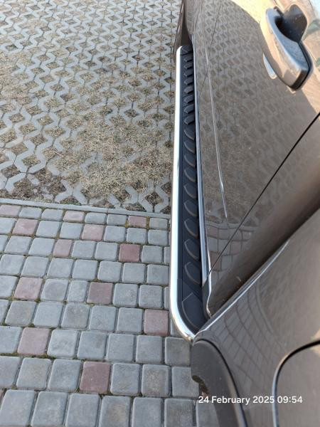 Купить Боковые пороги Maydos V1 (2 шт., нерж) для Volkswagen Amarok 2010-2022 гг