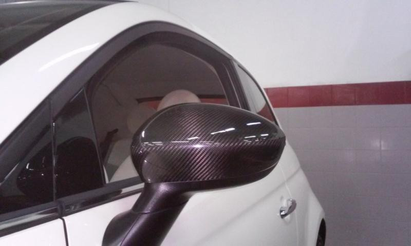 Купити Накладки на дзеркала 2007-2015 (2 шт., натуральний карбон) для Fiat 500/500L