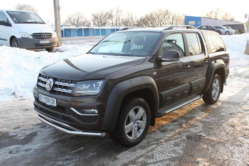 Купить Передняя защита ST017 (нерж) 60 на 42 мм для Volkswagen Amarok 2010-2022 гг