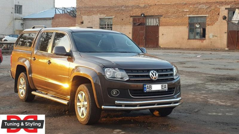 Купити Передній захист ST018-2 (нерж) для Volkswagen Amarok 2010-2022 рр