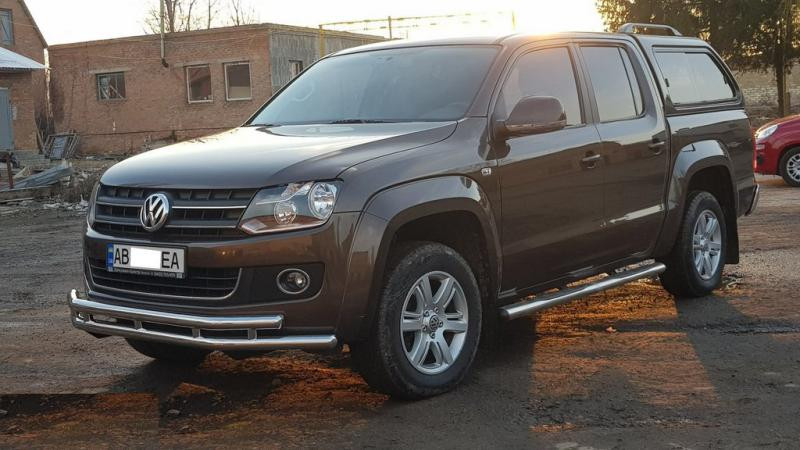 Купити Передній захист ST018-2 (нерж) для Volkswagen Amarok 2010-2022 рр