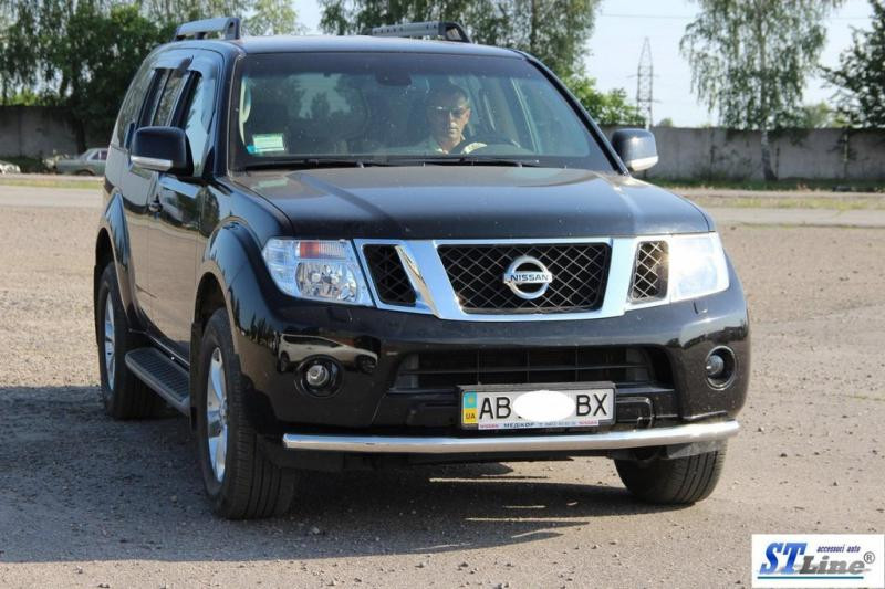 Купити Передній захист ST008 (нерж) для Nissan Navara 2006-2015 рр