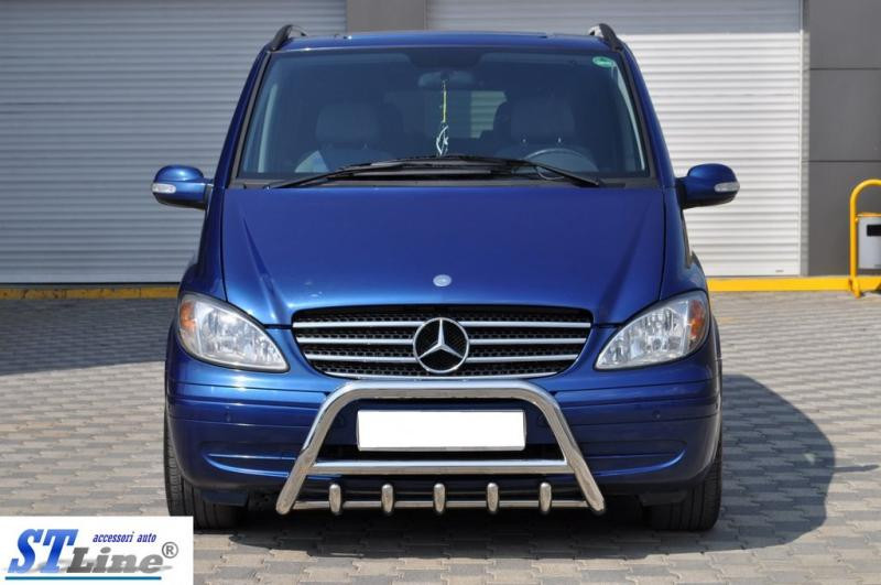 Купити Кенгурятник WT003/004 (нерж.) 50мм, без напису для Mercedes Viano 2004-2014 рр