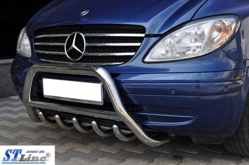 Купити Кенгурятник WT003/004 (нерж.) 50мм, без напису для Mercedes Viano 2004-2014 рр