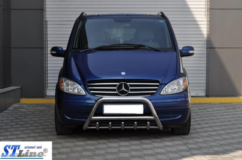 Купити Кенгурятник WT003/004 (нерж.) 50мм, без напису для Mercedes Viano 2004-2014 рр