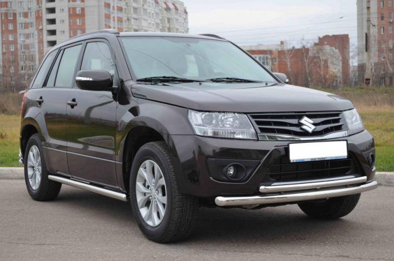 Купити Передній подвійний вус 60/42мм (нерж) для Suzuki Grand Vitara 2005-2017 рр