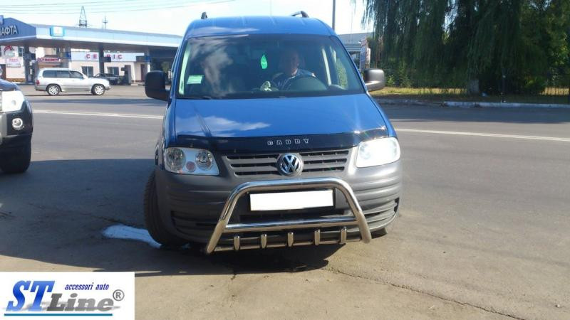 Купити Кенгурятник WT003 (нерж) 50мм, без напису для Volkswagen Caddy 2004-2010 рр