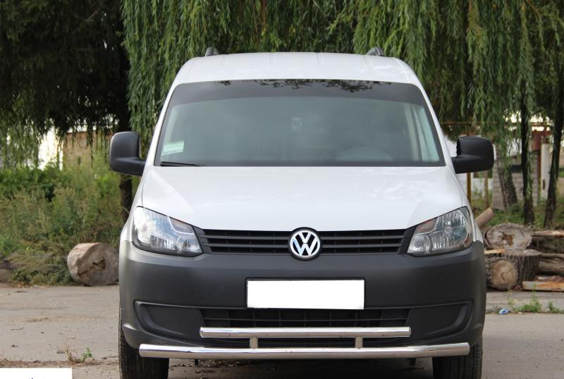 Купити Передній подвійний вус 60 / 48мм (нерж) для Volkswagen Caddy 2010-2015 рр