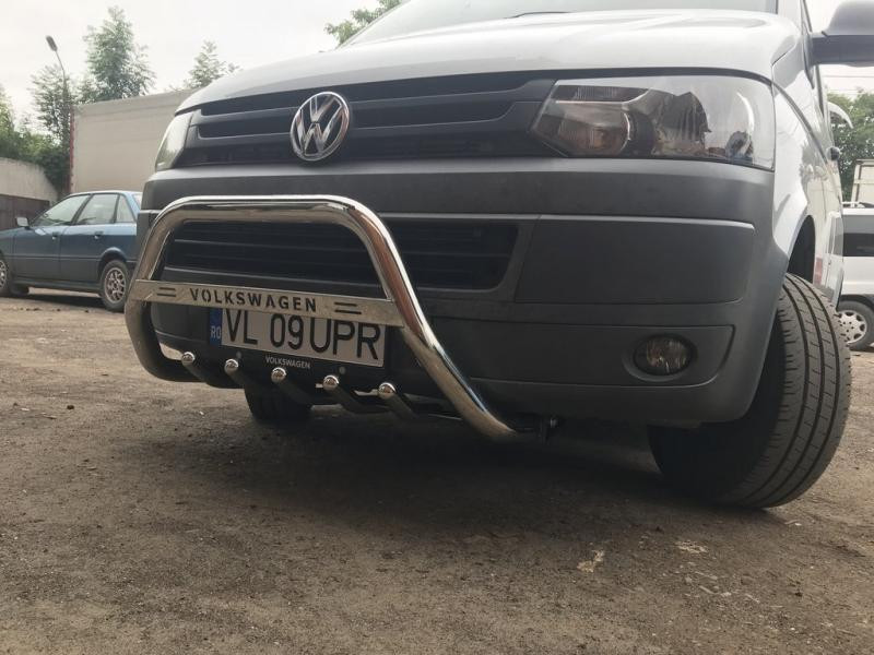 Купити Кенгурятник WT003 (нерж) 51 мм, без напису для Volkswagen T5 2010-2015 рр