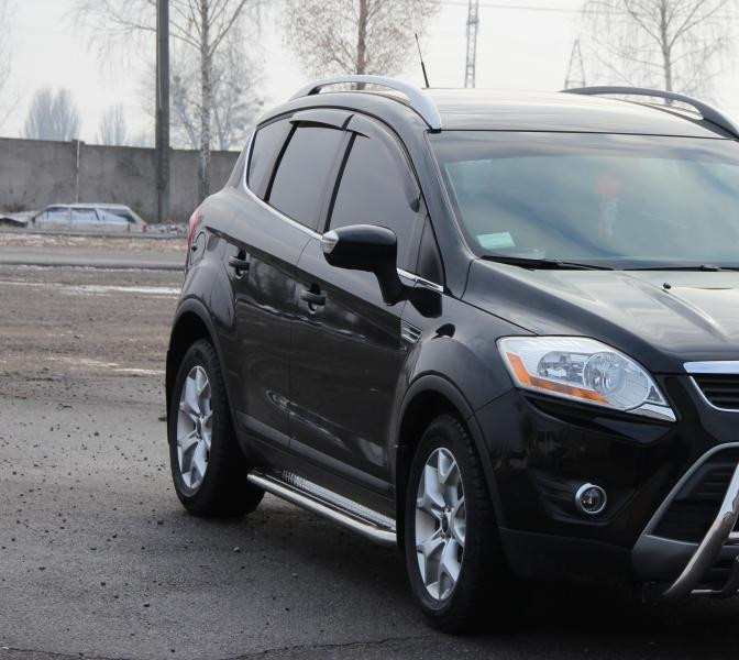 Купити Бокові пороги Premium (2 шт., нерж) 60 мм для Ford Kuga 2008-2013 рр