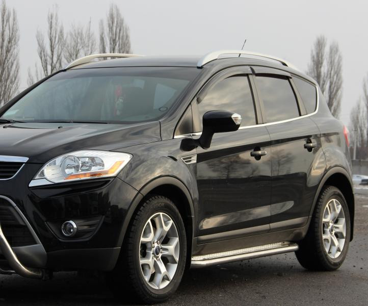 Купити Бокові пороги Premium (2 шт., нерж) 60 мм для Ford Kuga 2008-2013 рр