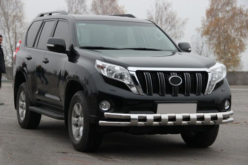 Купити Передній захист ST016-2 (нерж) для Toyota Land Cruiser Prado 150