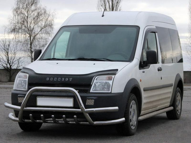 Купити Кенгурятник з подвійними вусами WT003-Plus-2 (нерж.) для Ford Connect 2006-2009 рр