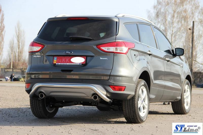 Купити Задня дуга AK007 (нерж) для Ford Kuga/Escape 2013-2019 рр