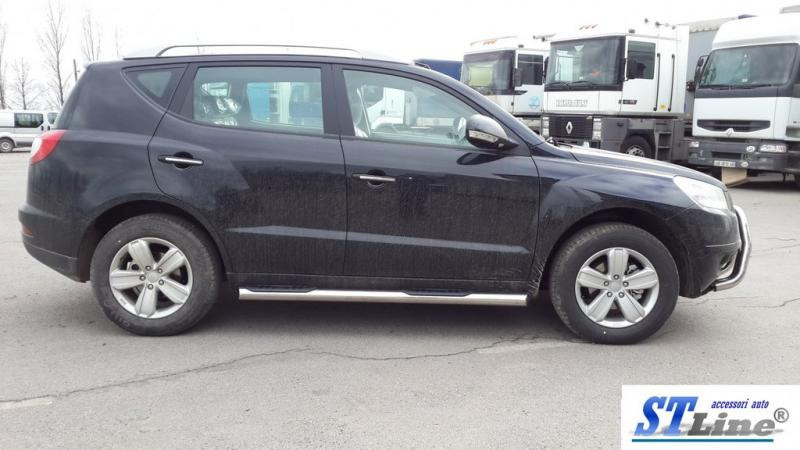 Купити Бічні труби (2 шт., нерж) для Geely Emgrand X7