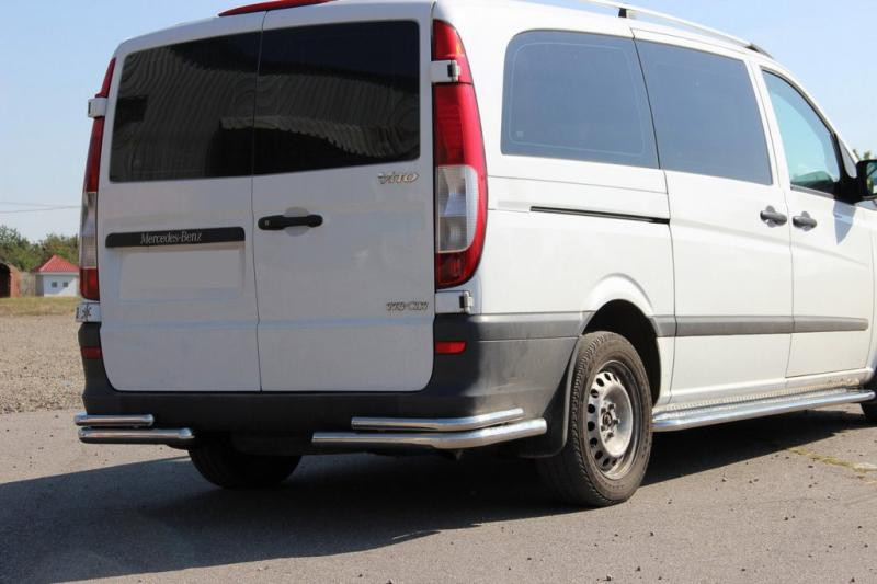 Купить Задние уголки AK003-Double (2 шт, нерж) для Mercedes Vito W639 2004-2014 гг