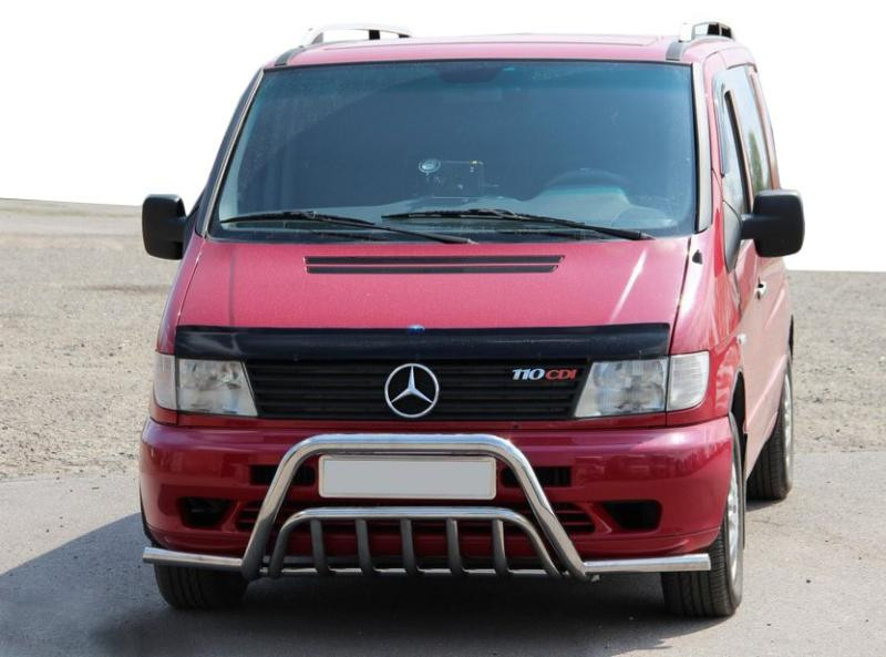 Купить Кенгурятник с усами WT002 Plus (нерж.) для Mercedes Vito W638 1996-2003 гг