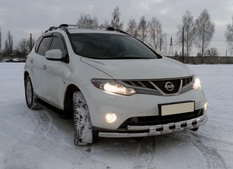 Купить Передняя защита ST015 (нерж) для Nissan Murano 2008-2014 гг