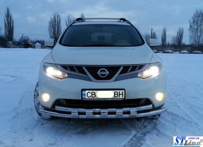 Купить Передняя защита ST015 (нерж) для Nissan Murano 2008-2014 гг