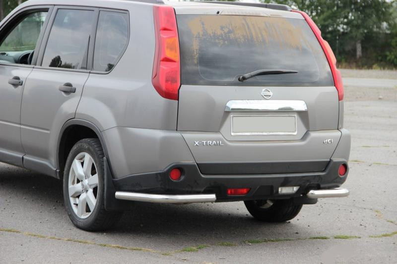 Купить Задние углы AK003 (2 шт., нерж.) для Nissan X-trail T31 2007-2014 гг
