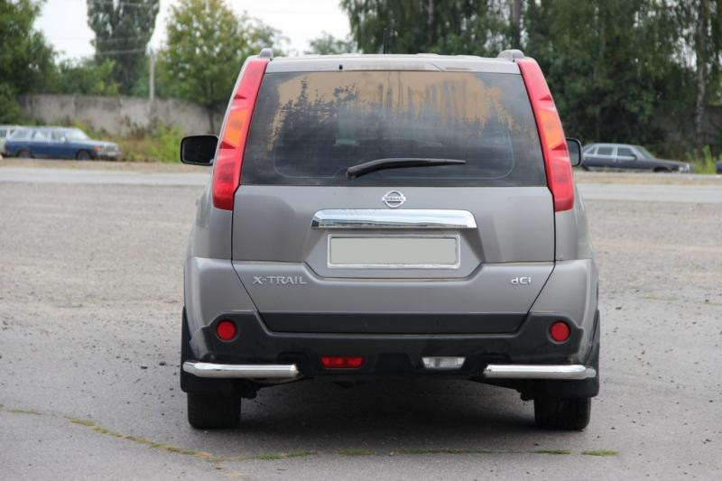 Купить Задние углы AK003 (2 шт., нерж.) для Nissan X-trail T31 2007-2014 гг