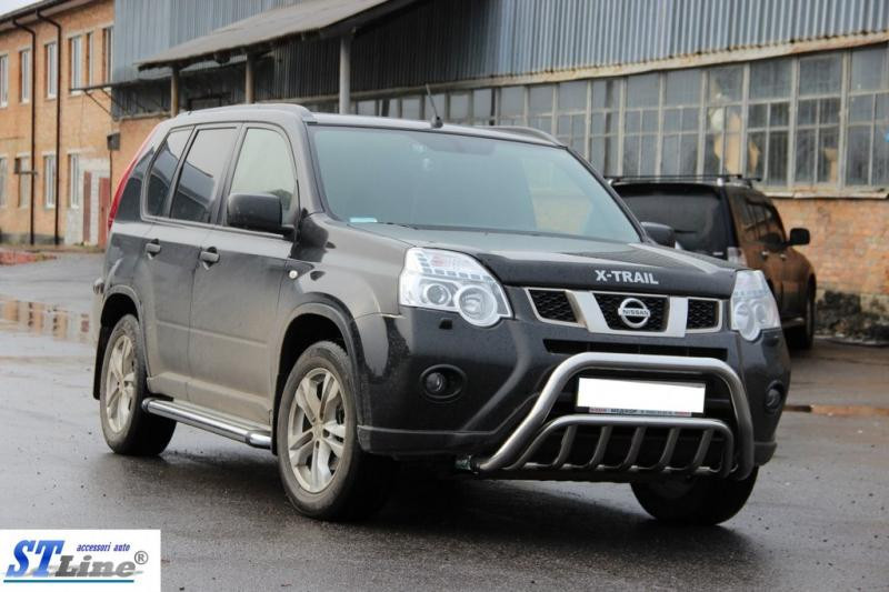 Купить Передняя защита WT002 (нерж) для Nissan X-trail T31 2007-2014 гг
