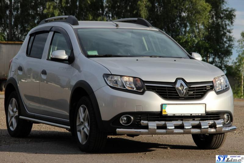 Купити Передня дуга ST015 (нерж.) для Renault Sandero 2013-2022 рр