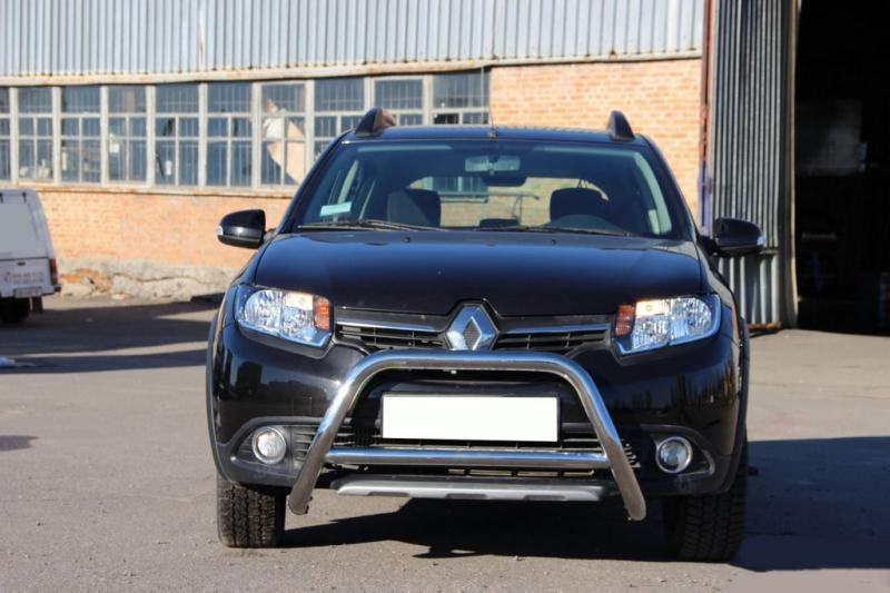 Купити Передня дуга WT006 (нерж.) для Renault Sandero 2013-2022 рр