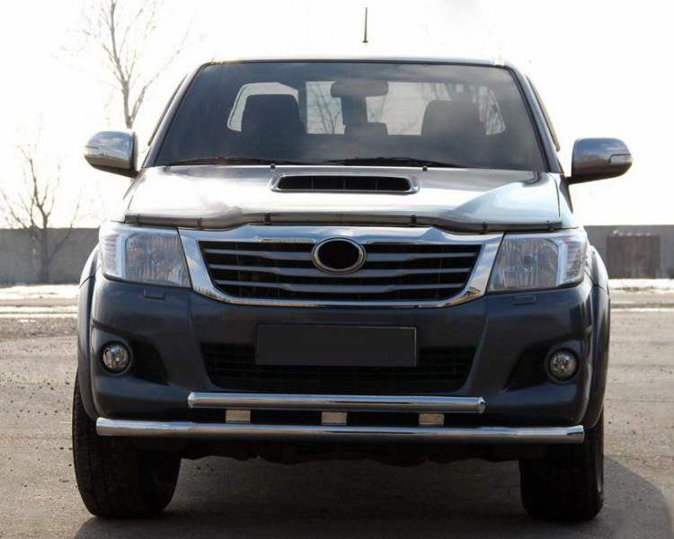 Купити Передній захист ST014 (нерж.) для Toyota Hilux 2006-2015 рр
