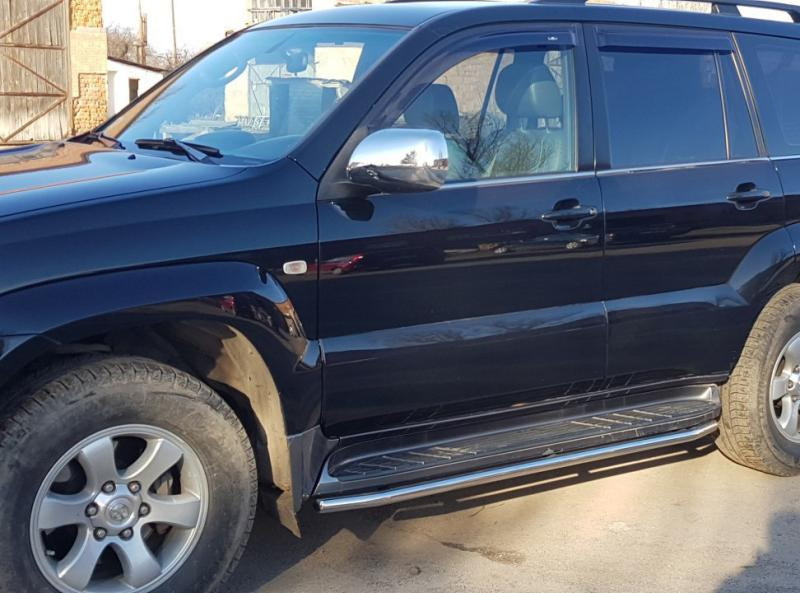 Купити Захист бічного порогу BB004 (2 шт., нерж.) для Toyota Land Cruiser Prado 120