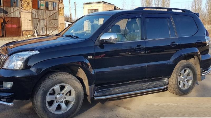 Купити Захист бічного порогу BB004 (2 шт., нерж.) для Toyota Land Cruiser Prado 120