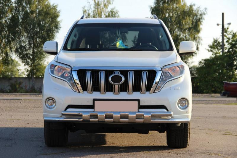 Купити Передній захист ST015 (нерж) для Toyota Land Cruiser Prado 150