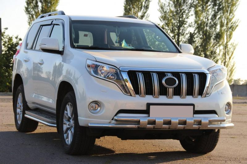 Купити Передній захист ST015 (нерж) для Toyota Land Cruiser Prado 150