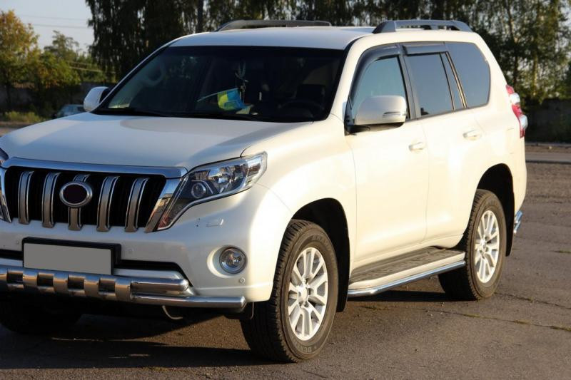 Купити Передній захист ST015 (нерж) для Toyota Land Cruiser Prado 150