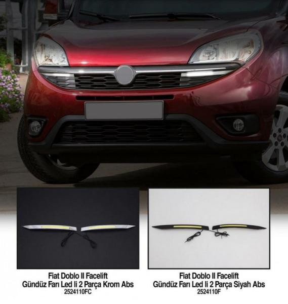 Купить Ходовые огни Хром (2014-2025, LED) для Fiat Doblo II