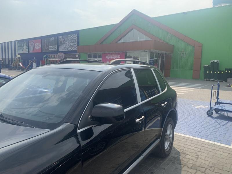 Купить Рейлинги Skyport (черный мат) для Volkswagen Touareg 2002-2010 гг