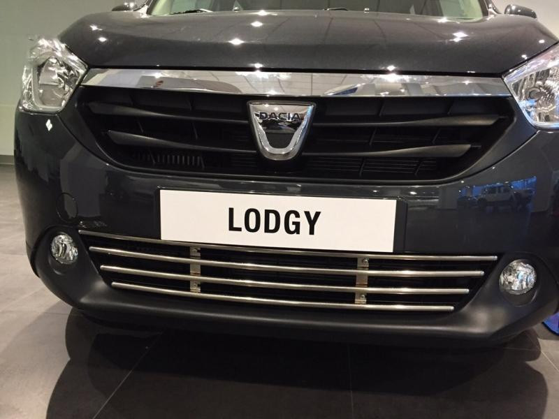 Купить Решетка в бампер (нерж) для Renault Lodgy 2013-2022 гг
