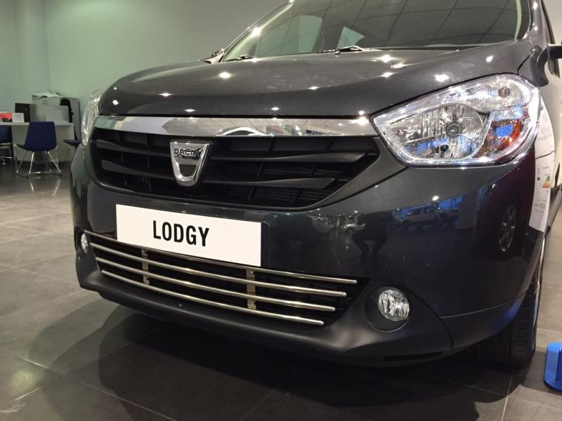 Купить Решетка в бампер (нерж) для Renault Lodgy 2013-2022 гг