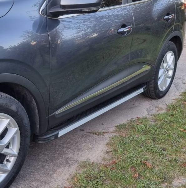 Купить Боковые пороги Maya V1 (2 шт., алюминий) для Renault Kadjar