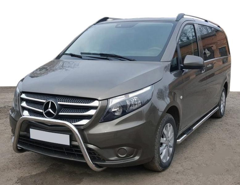 Купити Бічні труби 2 шт., нерж.) d60, Довга база для Mercedes Vito / V-class W447 2014- рр