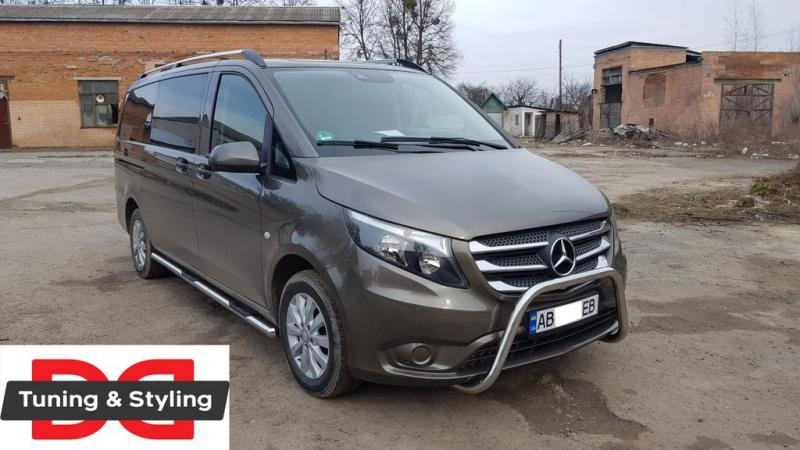Купити Бічні труби 2 шт., нерж.) d60, Довга база для Mercedes Vito / V-class W447 2014- рр