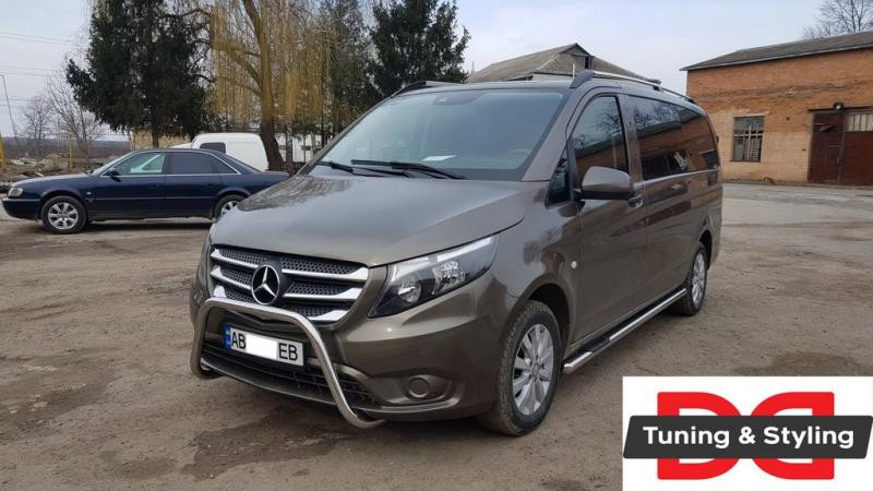 Купити Бічні труби 2 шт., нерж.) d60, Довга база для Mercedes Vito / V-class W447 2014- рр