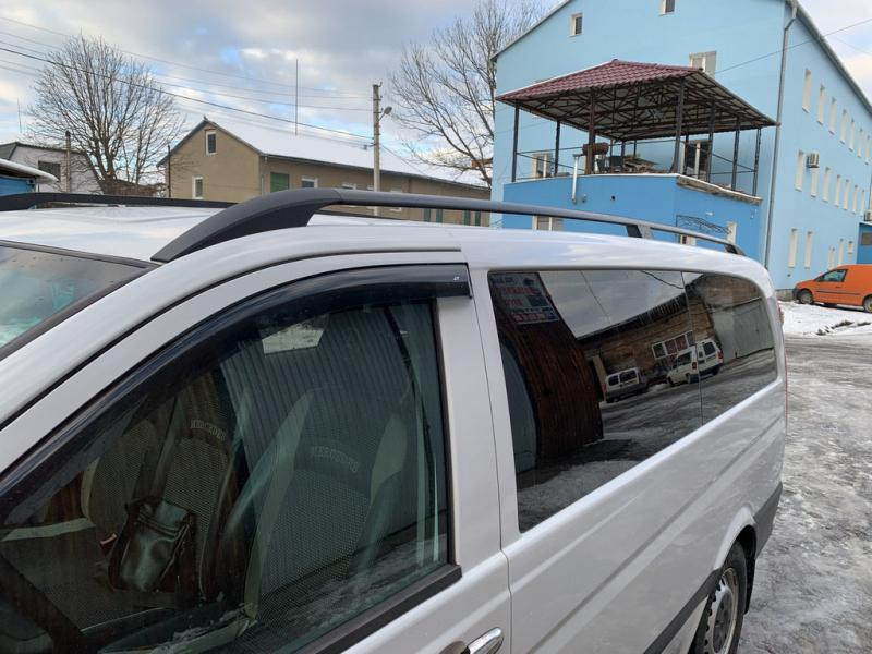 Купить Рейлинги черные ELITE (пласт. ножки) Средняя база (LONG) для Mercedes Vito/V-class W447 2014- гг