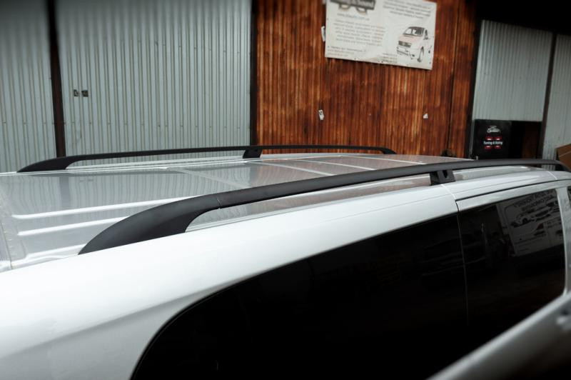 Купить Рейлинги черные CAN Оригинальный дизайн (металл. ножки) Средняя база (LONG) для Mercedes Vito/V-class W447 2014- гг