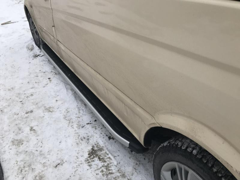 Купить Боковые пороги Fullmond (2 шт, алюм) Короткая/Средняя базы для Mercedes Vito/V-class W447 2014- гг