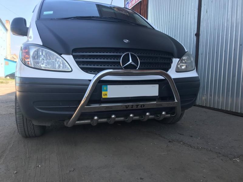 Купить Кенгурятник WT004 (нерж.) без надписи, 2004-2010, 60мм для Mercedes Vito W639