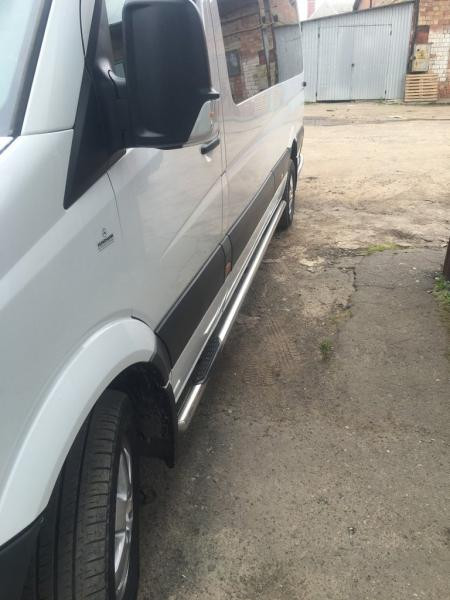 Купить Боковые трубы (2 шт., нерж.) d60, короткая база для Mercedes Sprinter W906 2006-2018 гг