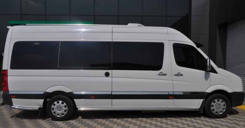 Купити Бічні труби (2 шт., нерж) d60, коротка база для Volkswagen Crafter 2006-2016 рр