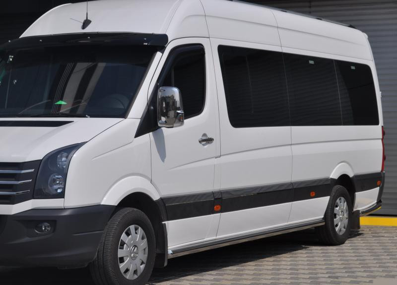 Купить Боковые трубы (2 шт, нерж) d70, короткая база для Volkswagen Crafter 2006-2016 гг